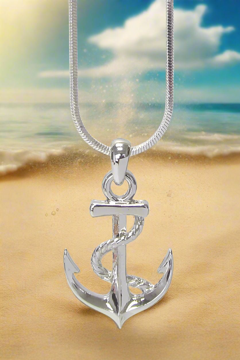 Anchor Pendant Necklace-0