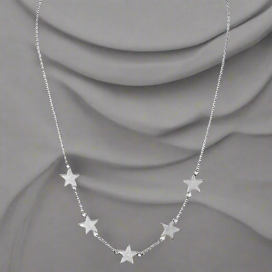 Multi Star Link Necklace-0