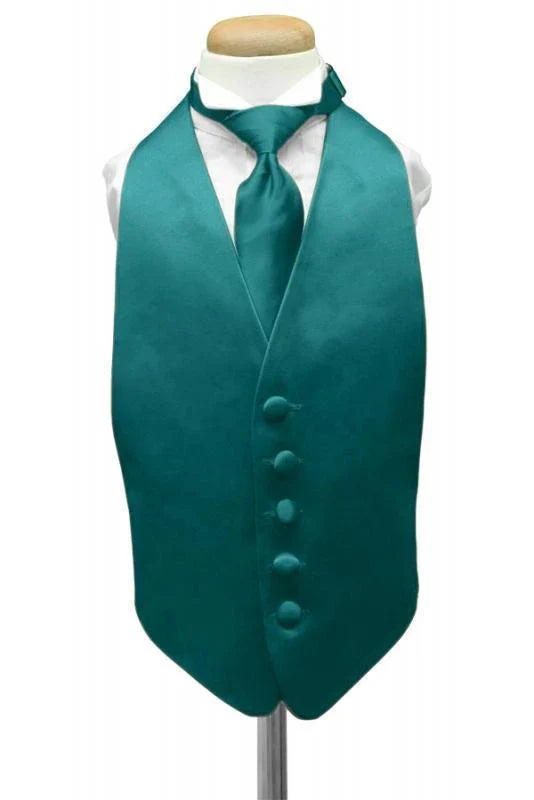 Luxury Satin Kids Tuxedo Vest-28