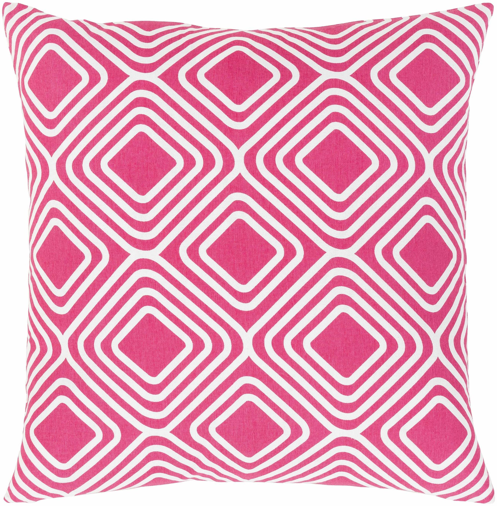 Kinross Pink Geometric Square Throw Pillow - Clearance-0