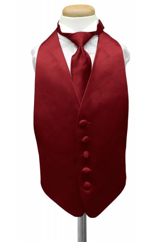 Luxury Satin Kids Tuxedo Vest-1