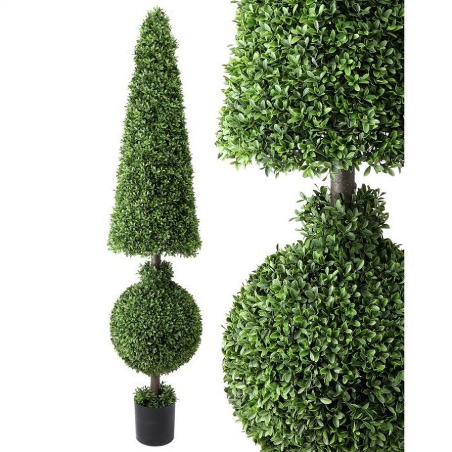 UV Proof American Boxwood Ball & Cone Topiary 72" RSB-0