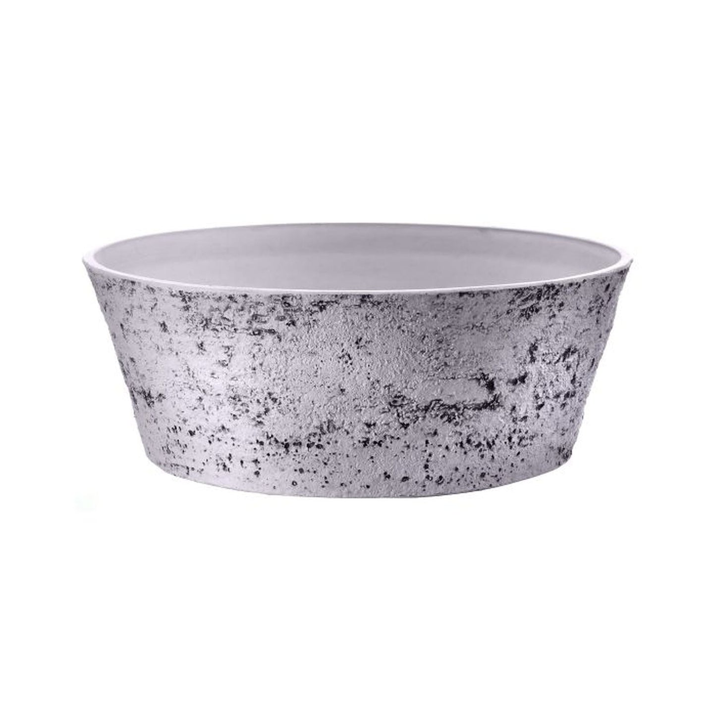 Regency International Fiber Resin Aged Round Low Planter 20"Dx7"H-1