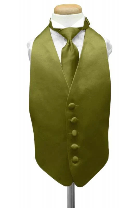 Luxury Satin Kids Tuxedo Vest 2-6