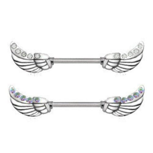 Twinkling Angelic Wings Nipple Bar