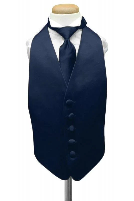Luxury Satin Kids Tuxedo Vest 2-9