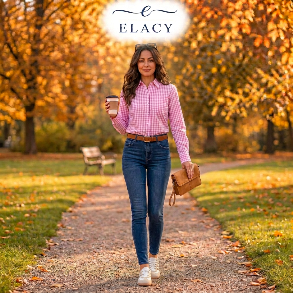 Weekend Obsession Gingham Shirt in Blush