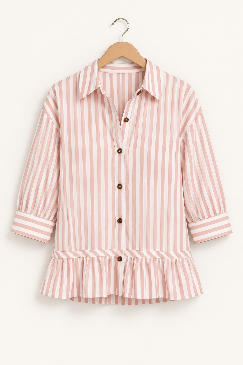 Tiffany Sleeve Ruffle Hem Shirt