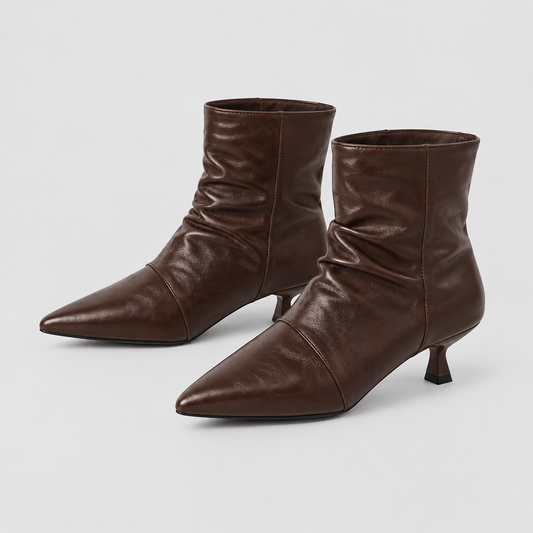 Point Toe Kitten Heel Boots