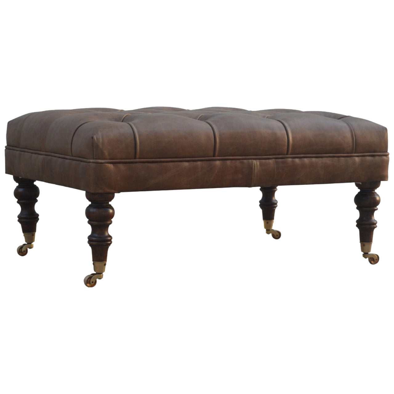 Buffalo Leather Ottoman-3