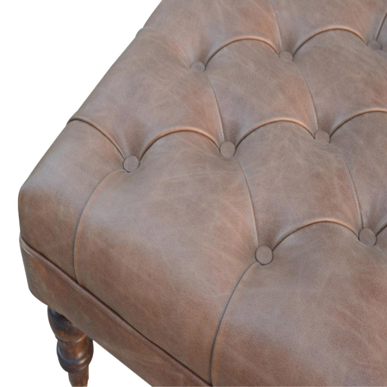Buffalo Leather Ottoman-8