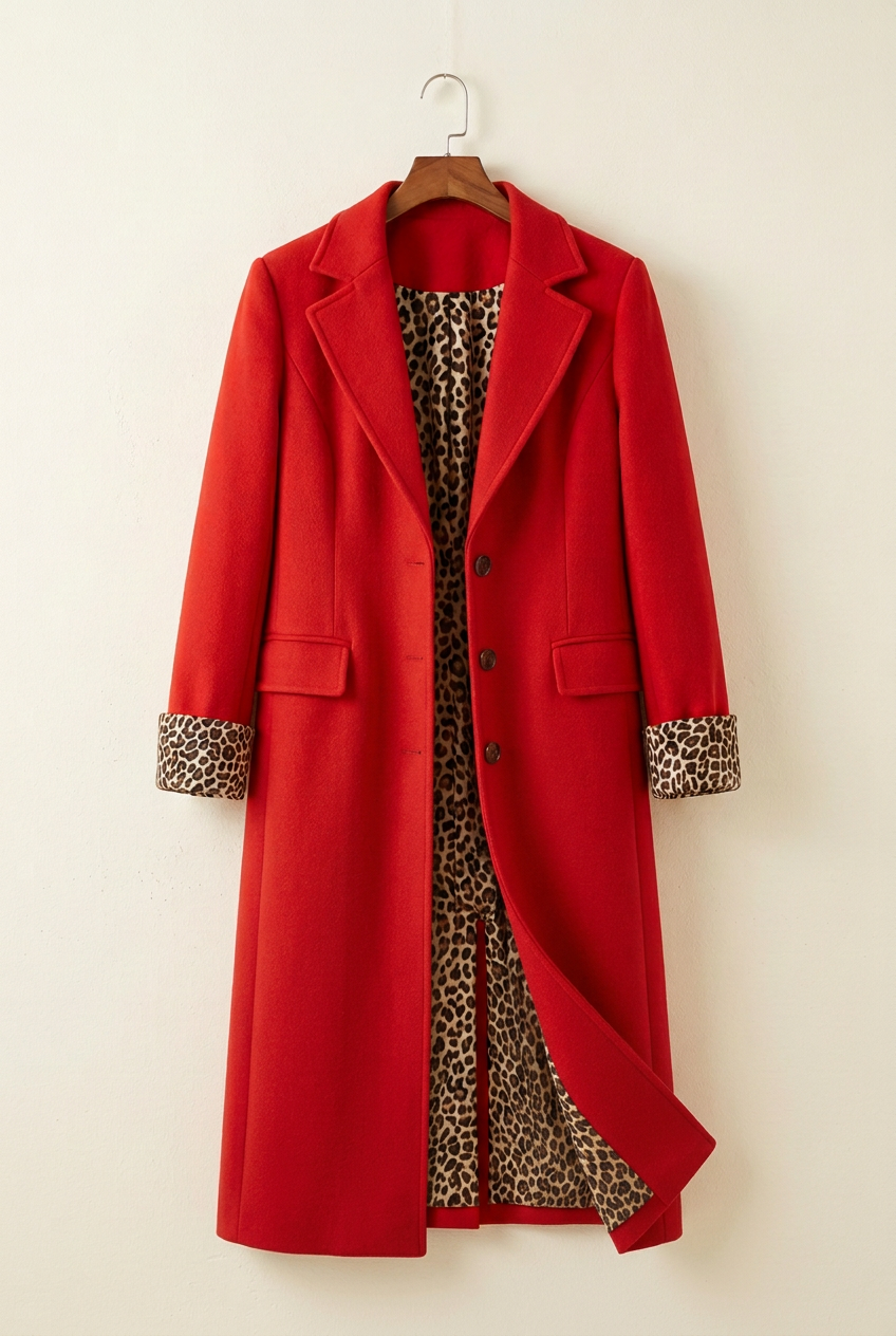 Leopard-Lined Longline Coat