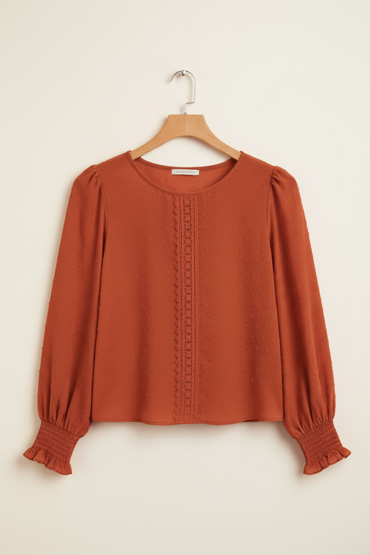 Wren Smocked Long Sleeve Blouse