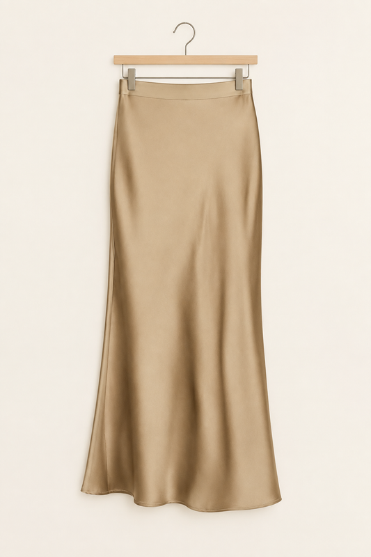 Satin in Motion Midi Skirt