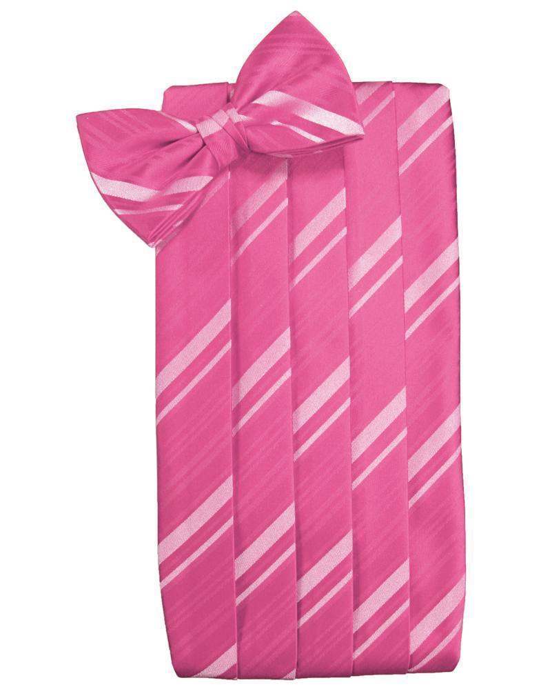 Set Striped Satin Cummerbund & Bow Tie-8