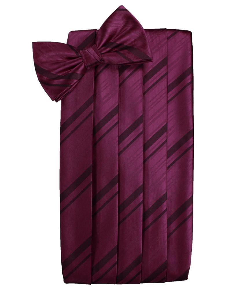 Set Striped Satin Cummerbund & Bow Tie-62
