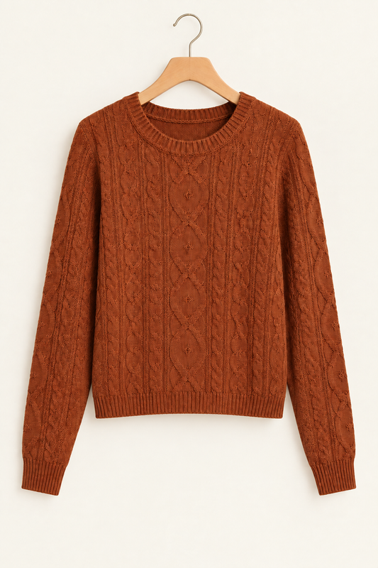 Quiet Detail Cable-Knit Sweater