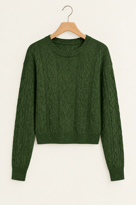 Quiet Detail Cable-Knit Sweater