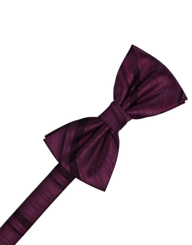 Striped Satin Bow Tie Pre-Tie-6