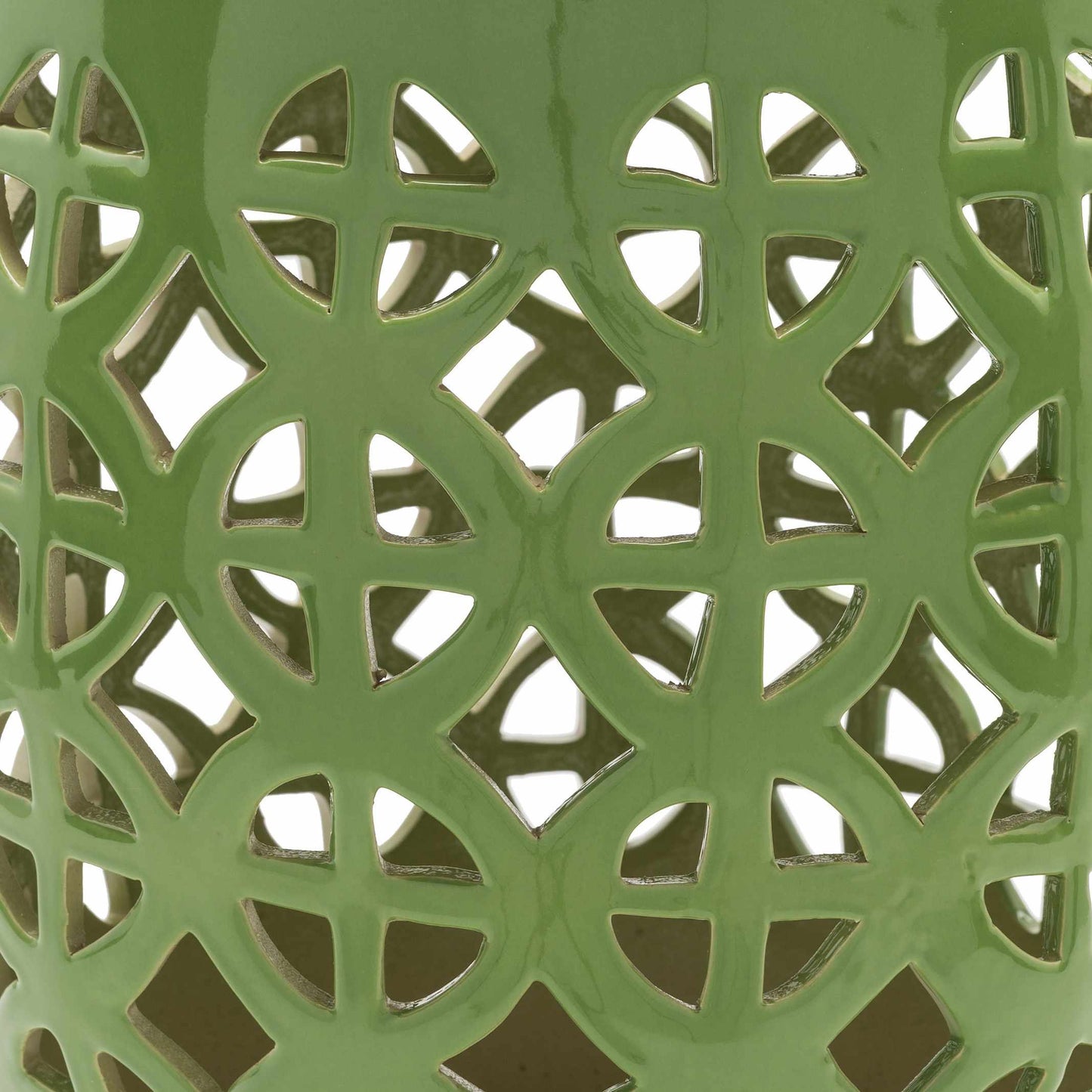 Green Green Ceramic Lattice Stool-2