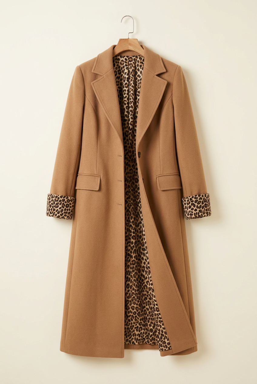 Leopard-Lined Longline Coat