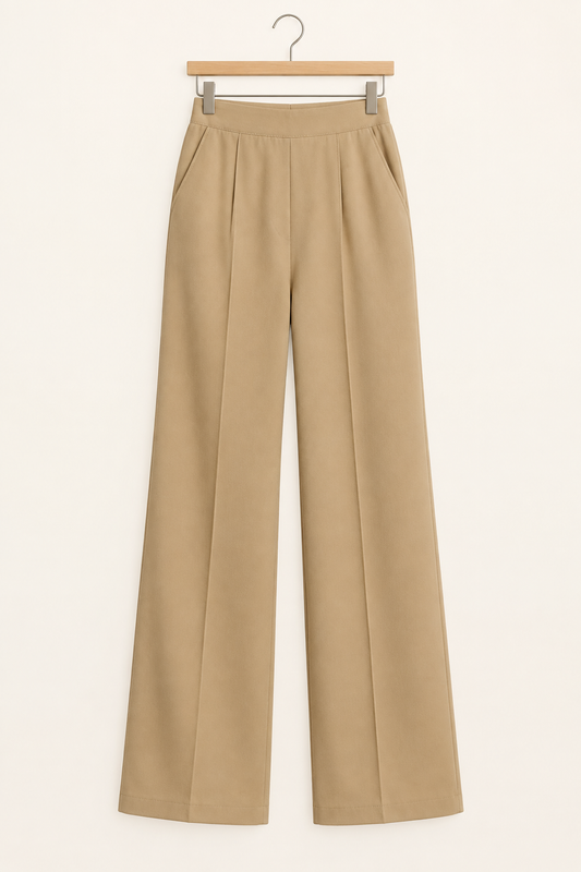 Tan Full-Length Pocket Pants