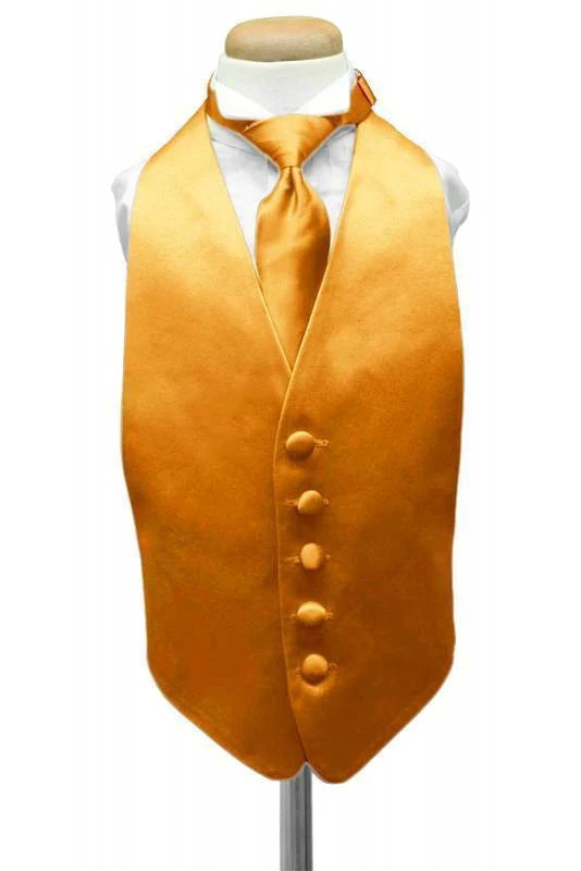 Luxury Satin Kids Tuxedo Vest 2-24