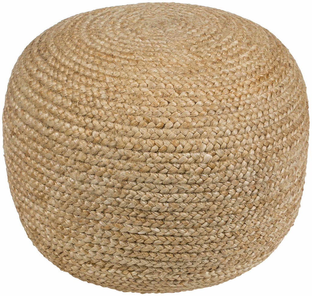 Kaumakani Knitted Jute Round Pouf-1