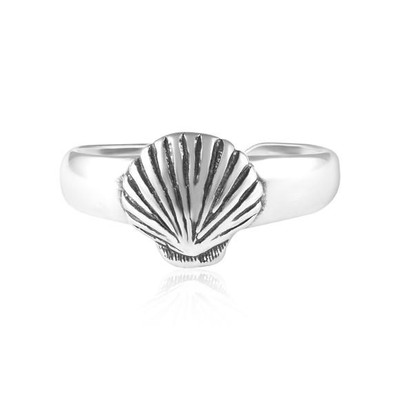 Seashell Sterling Silver Toe Ring-0