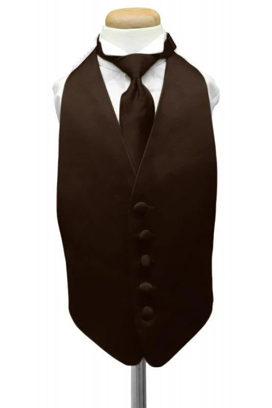 Luxury Satin Kids Tuxedo Vest 2-25