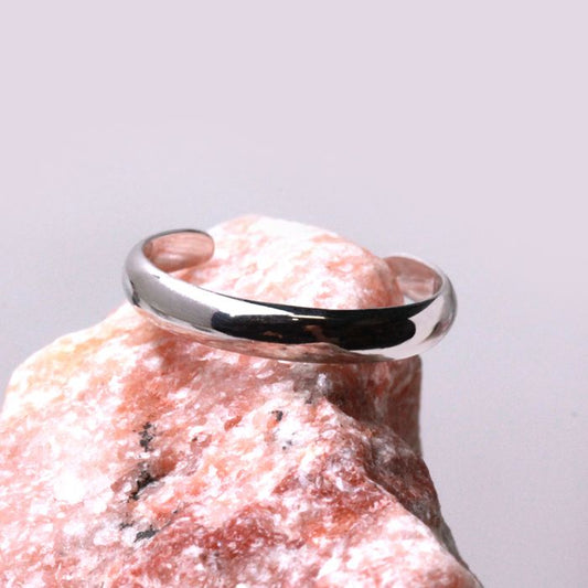 Sterling Silver Simple Band Toe Ring-0