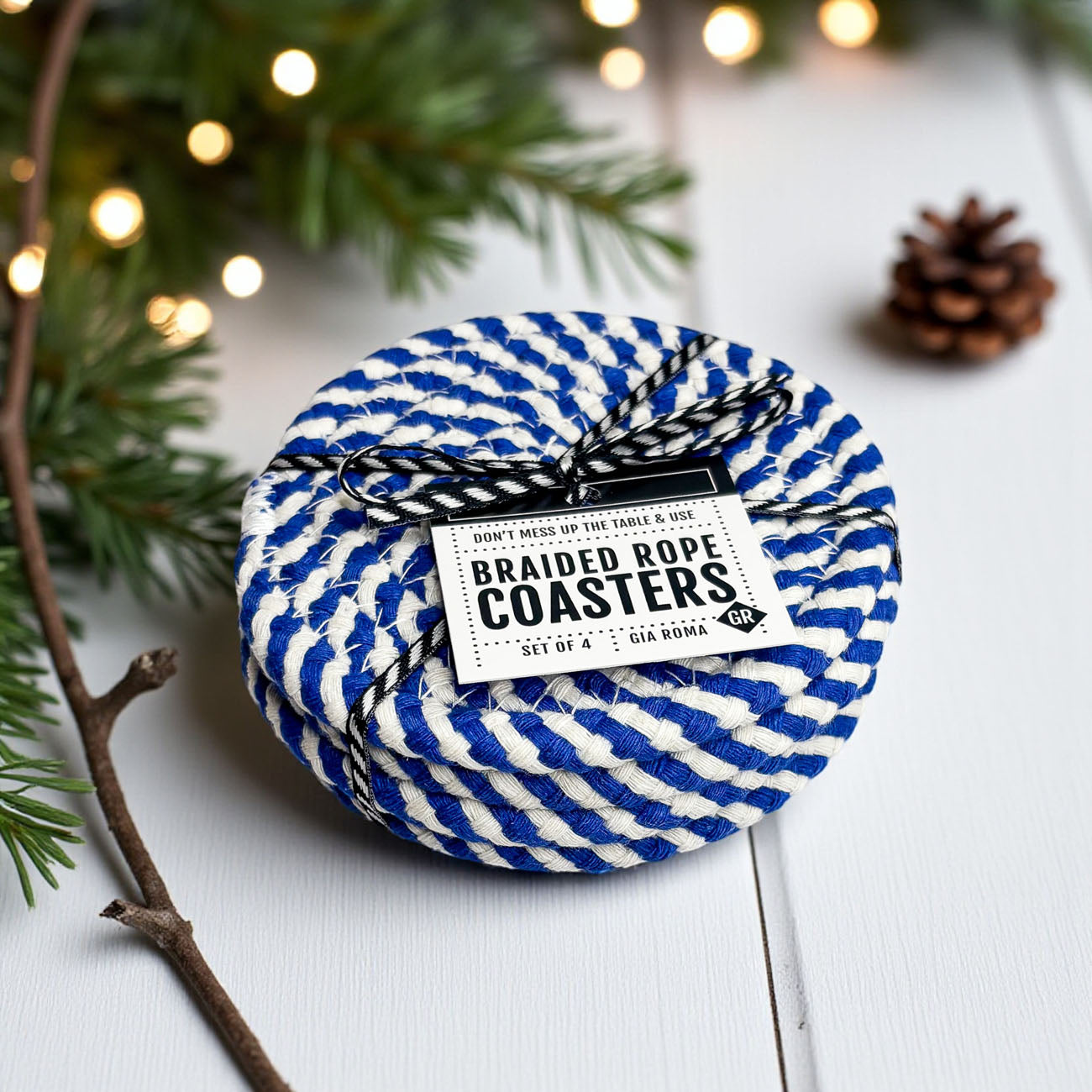 Blue Braided 4pk-3