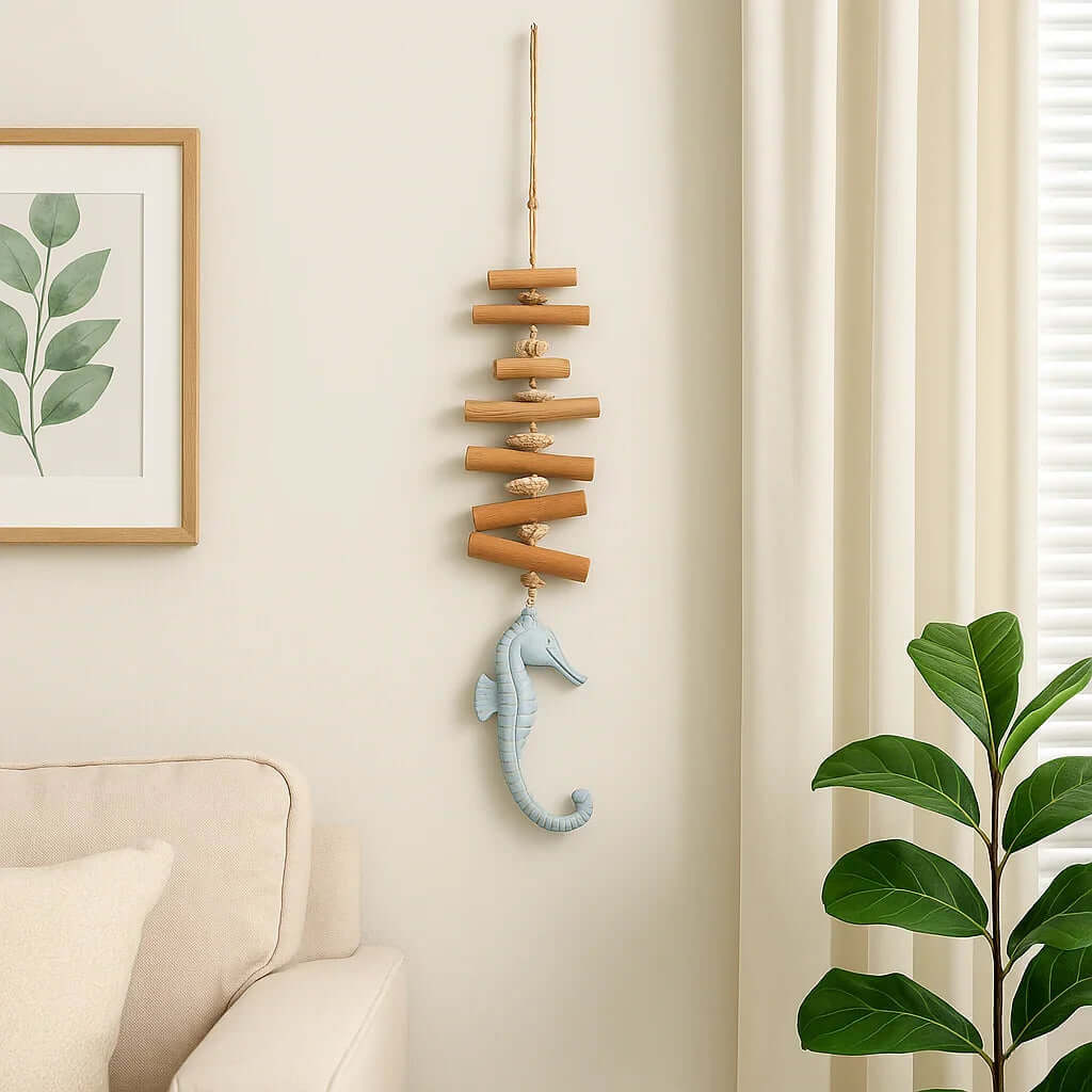 Wooden Driftwood Wall Decor, Seahorse Home decor-2
