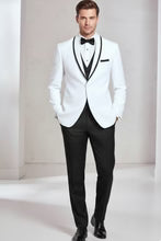 "Xavier" White Tuxedo Jacket-4